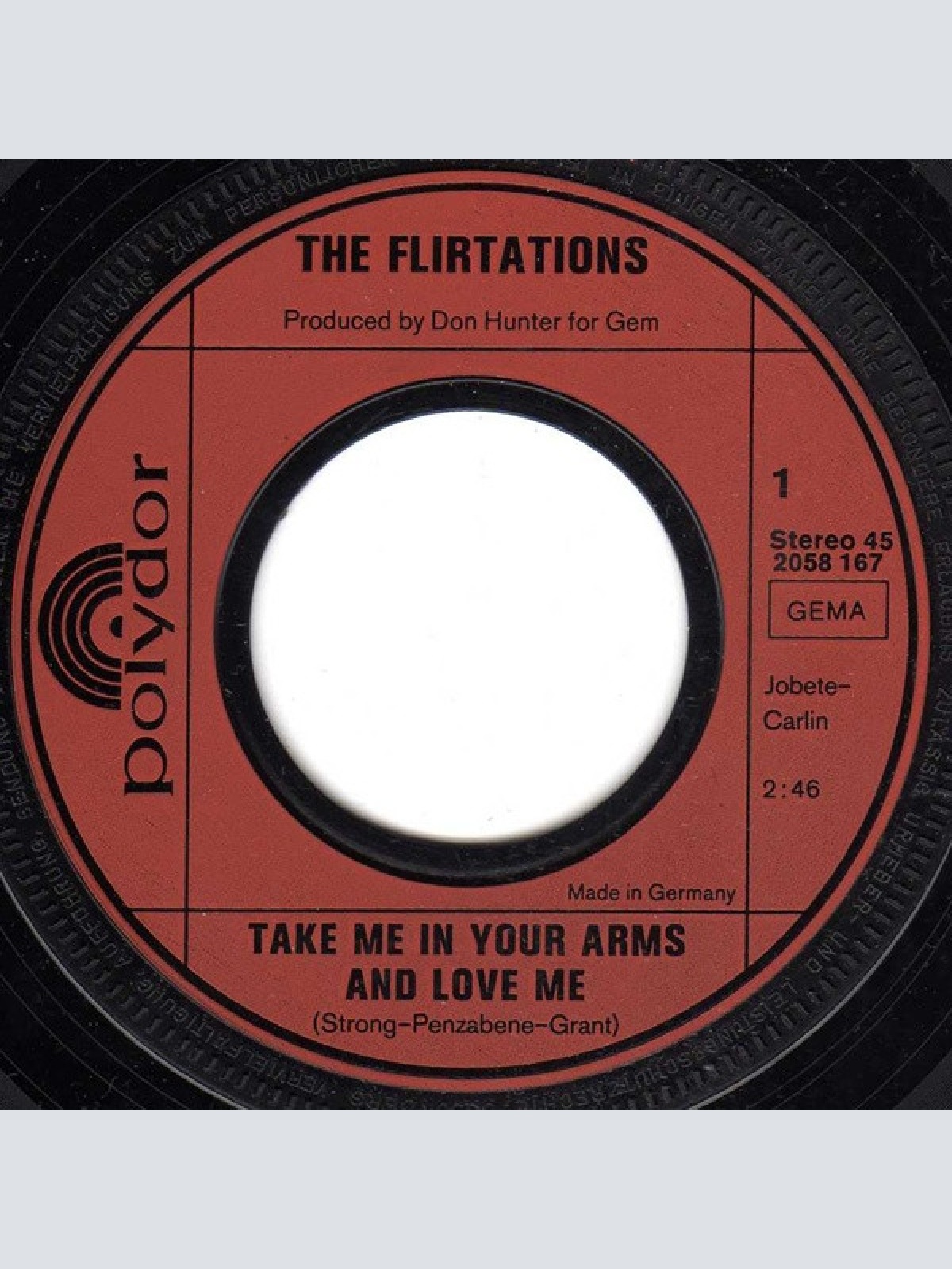 Vinyl / The Flirtations - Take Me In Your Arms And Love Me