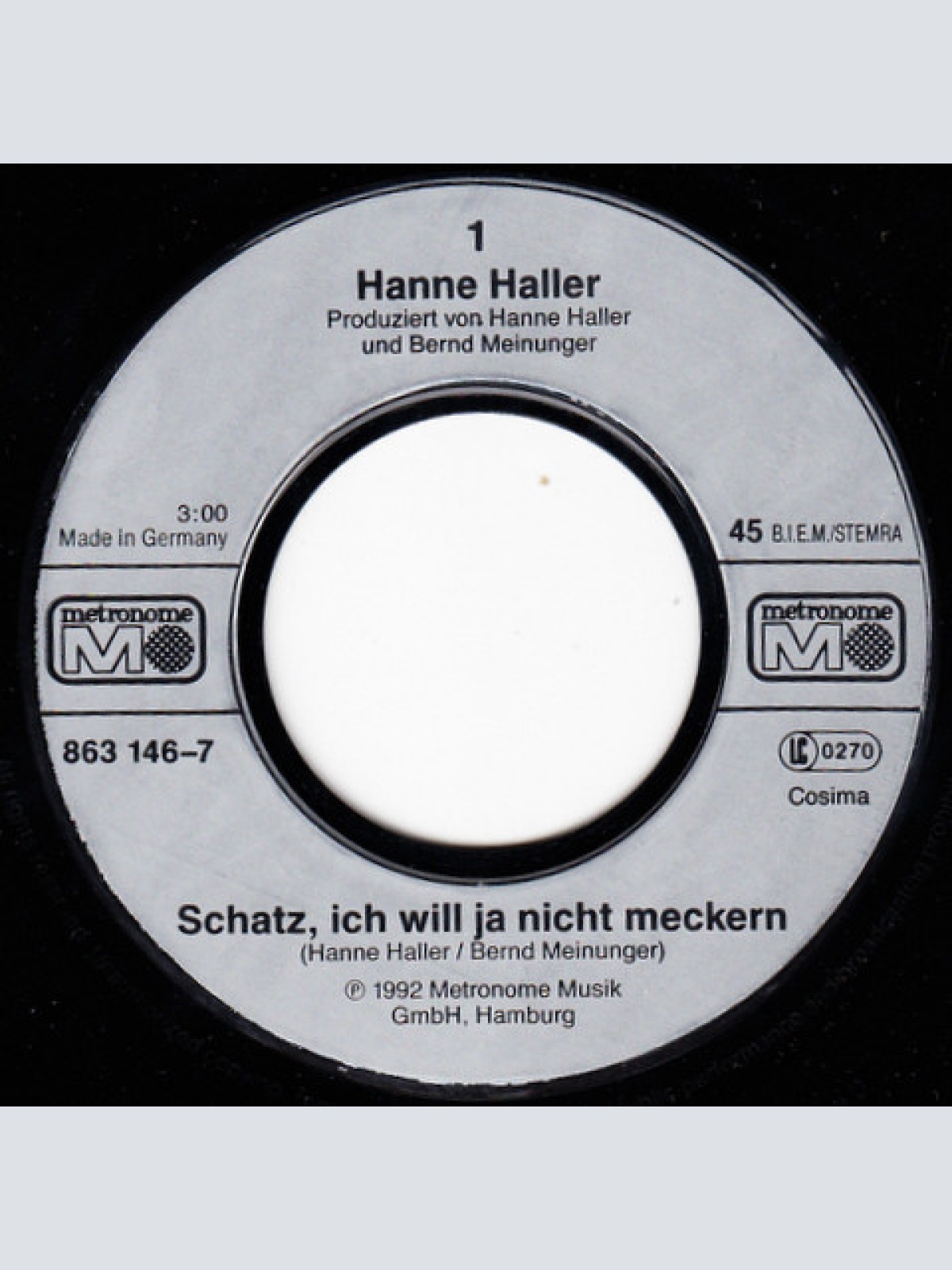 Vinyl / Hanne Haller - Schatz, Ich Will Ja Nicht Meckern