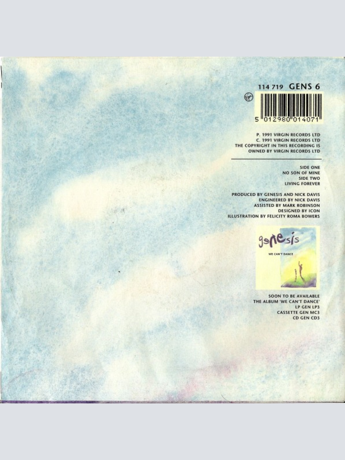 Vinyl / Genesis - No Son Of Mine