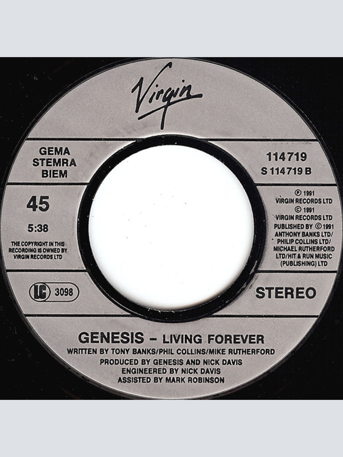 Vinyl / Genesis - No Son Of Mine