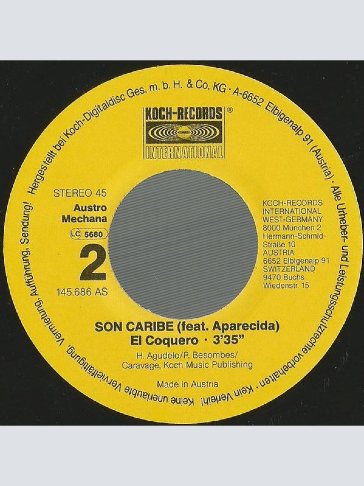Vinyl / Son Caribe Featuring Aparecida (2) - Lambada