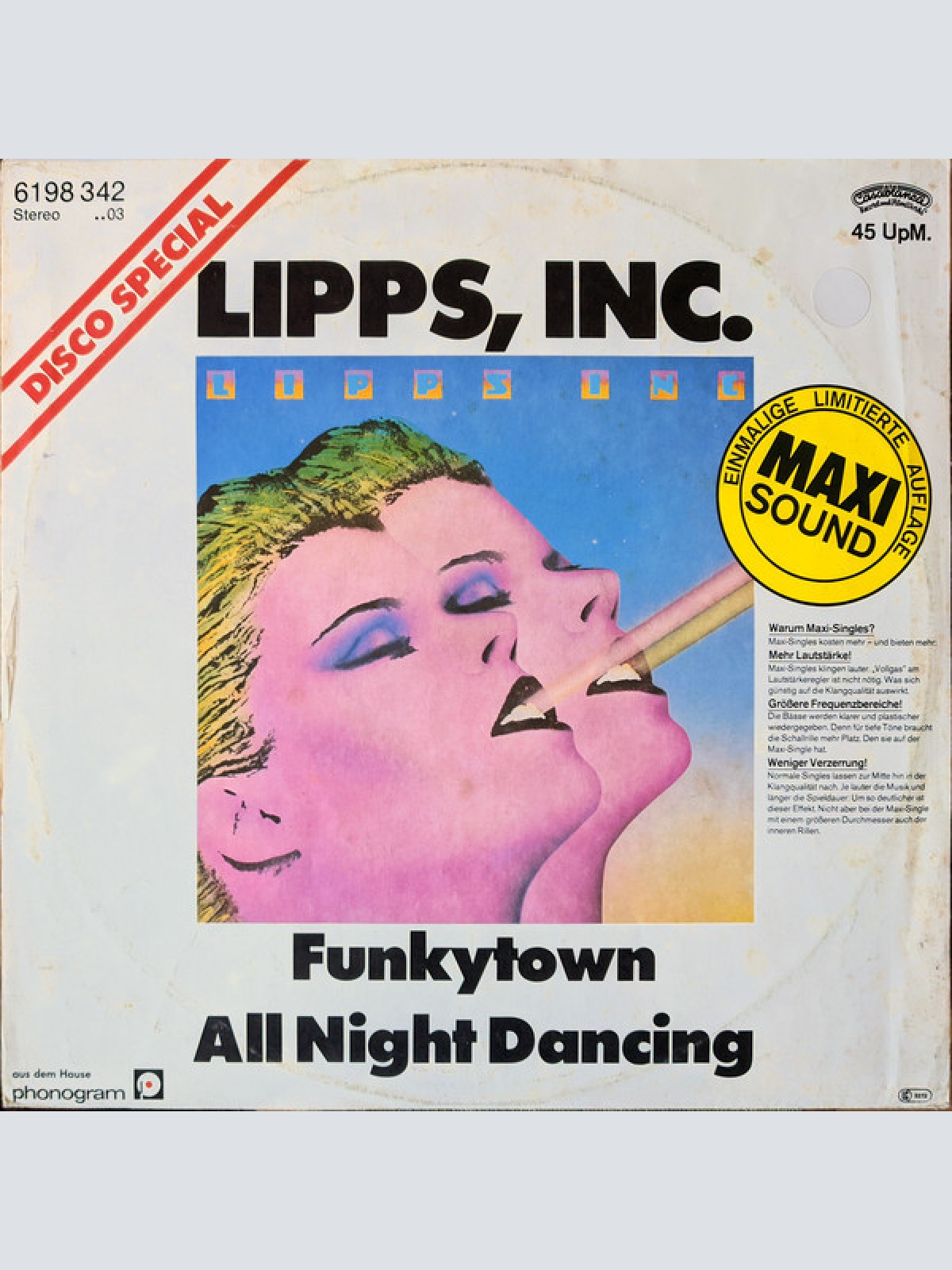Vinyl / Lipps, Inc. - Funkytown / All Night Dancing