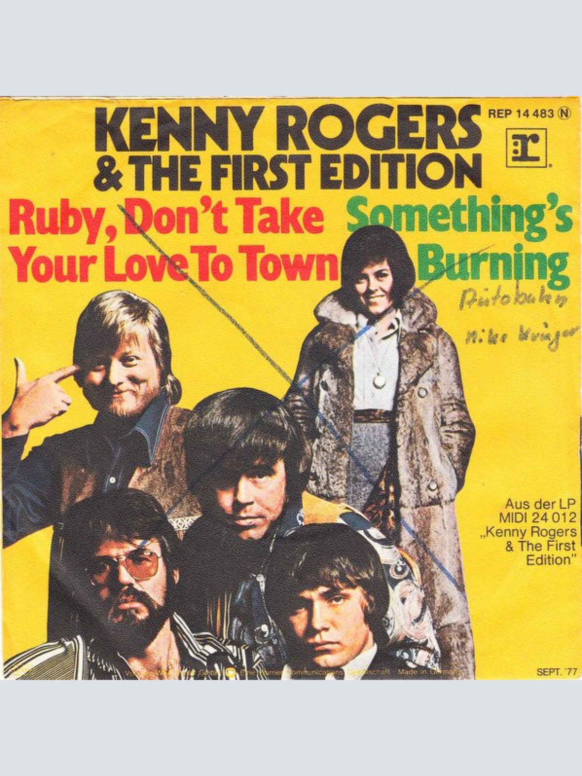 Vinyl / Kenny Rogers & The First Edition - Ruby, Don't Take Your Love To Town / Something's Burning