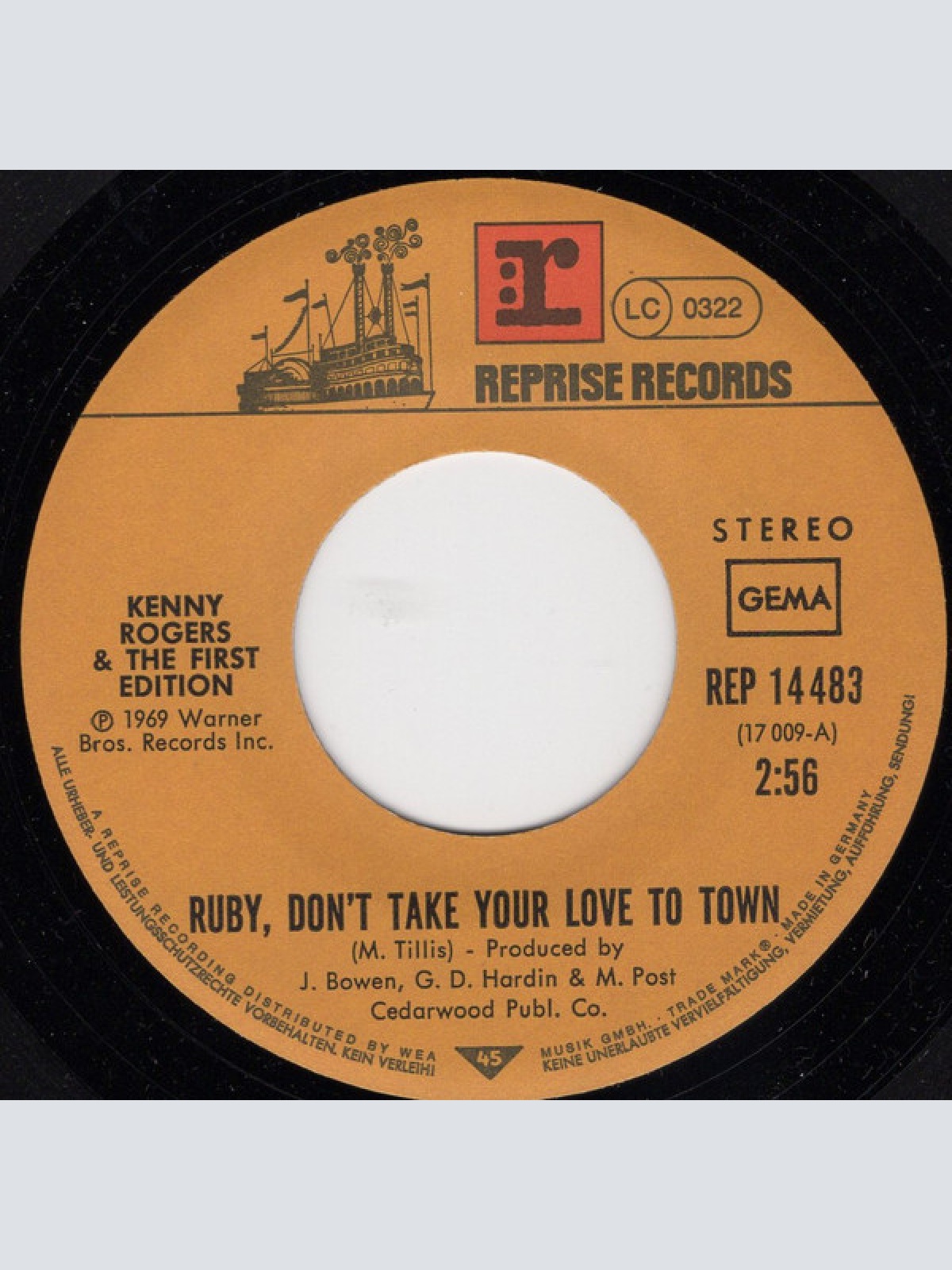 Vinyl / Kenny Rogers & The First Edition - Ruby, Don't Take Your Love To Town / Something's Burning