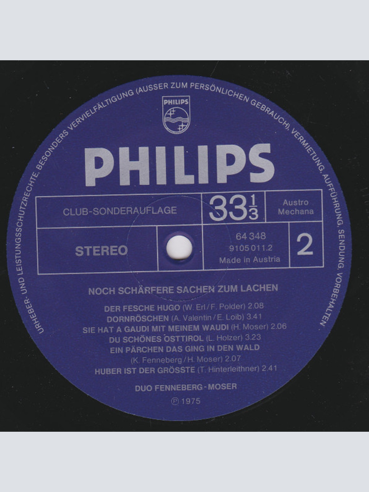 Vinyl / Fenneberg~Moser* - Noch Schärfere Sachen Zum Lachen