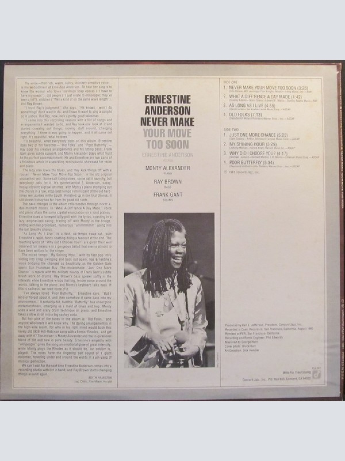 Vinyl / Ernestine Anderson - Never Make Your Move Too Soon