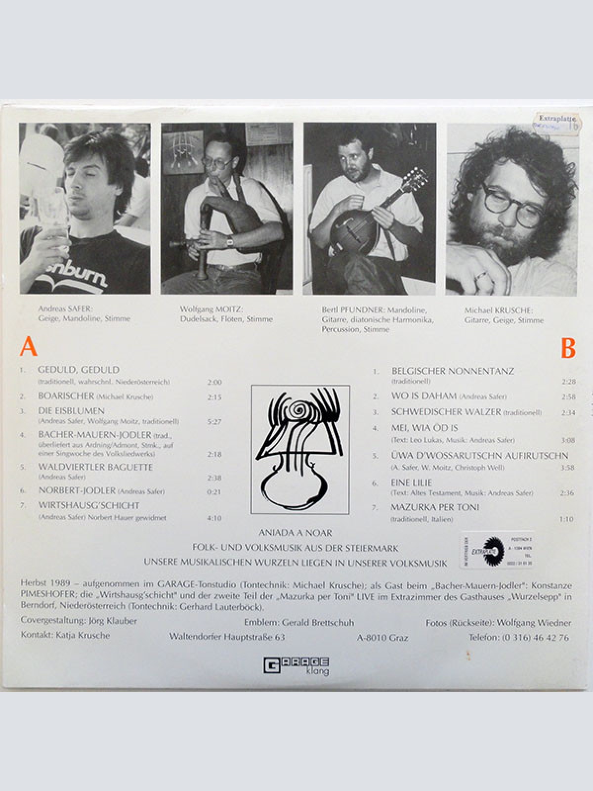 Vinyl / Aniada A Noar - Geduld, Geduld