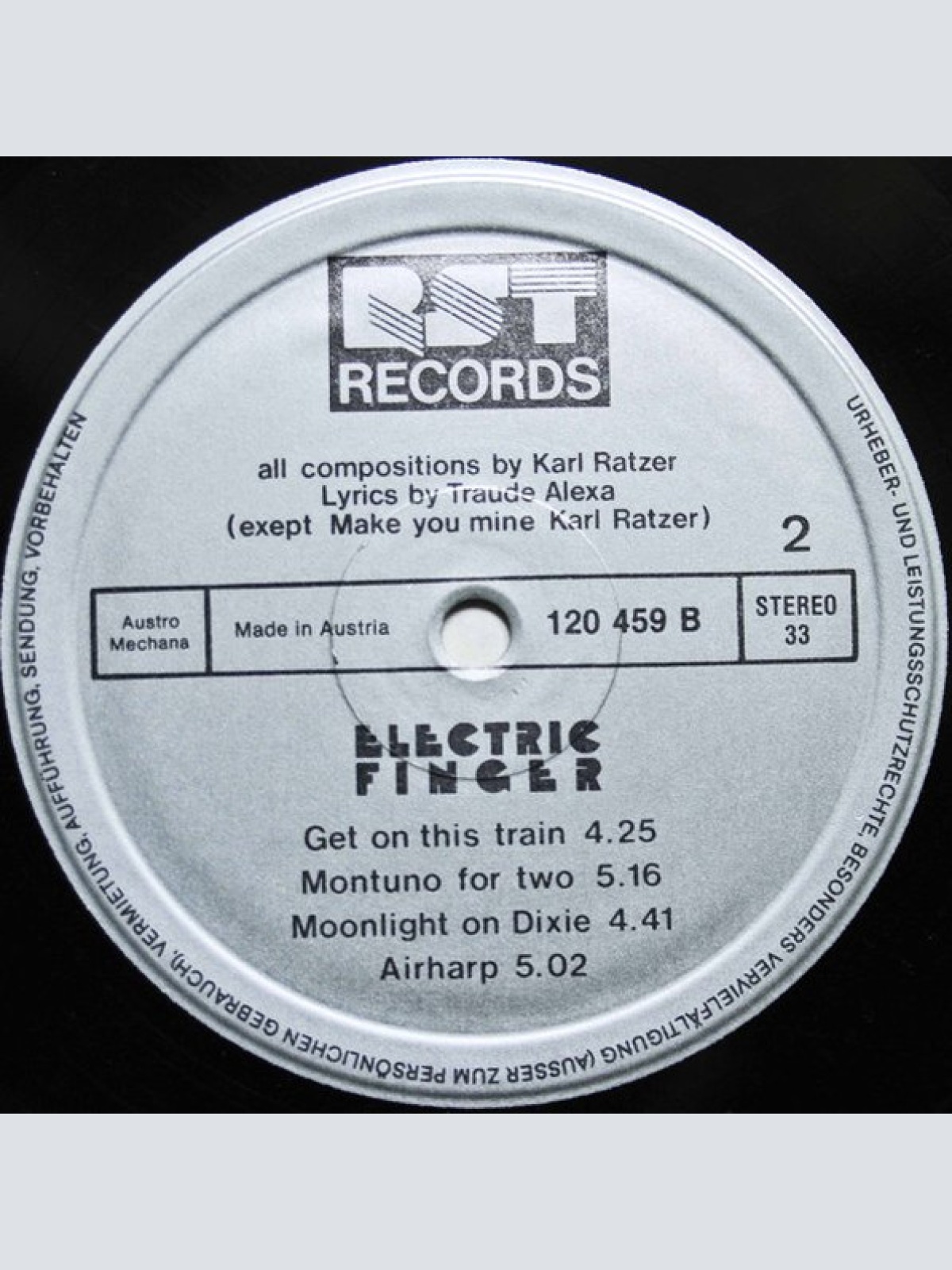 Vinyl / Karl Ratzer - Electric Finger