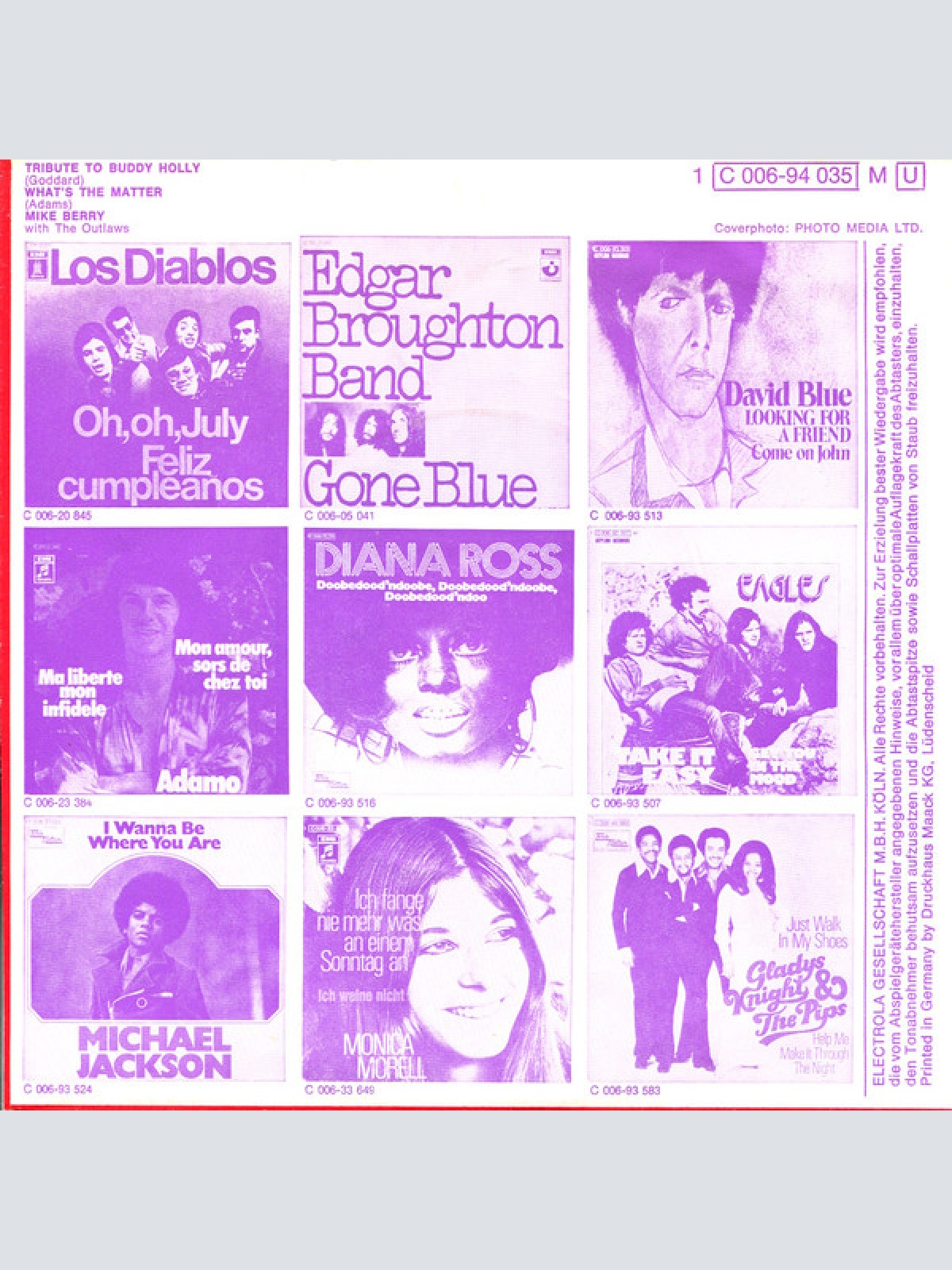 Vinyl / Mike Berry With The Outlaws (3) - Tribute To Buddy Holly / What's The Matter