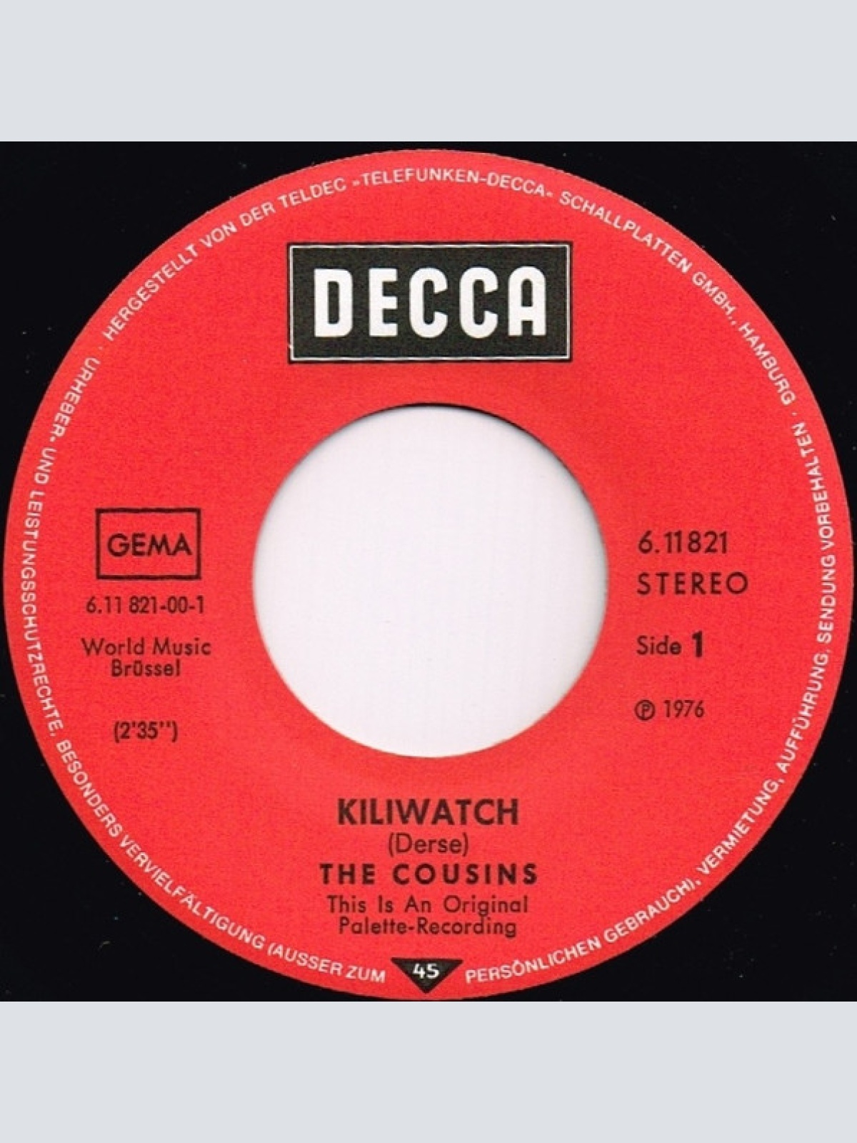 Vinyl / The Cousins - Kiliwatch