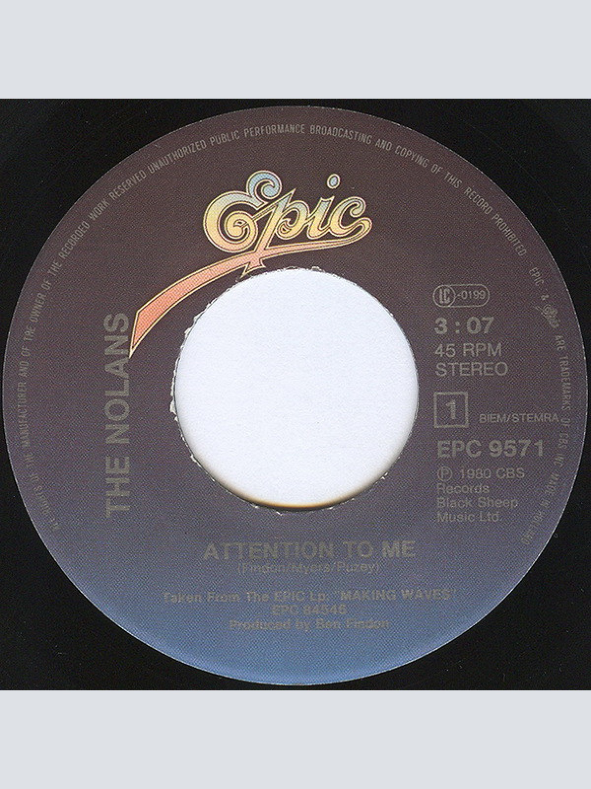 Vinyl / The Nolans - Attention To Me