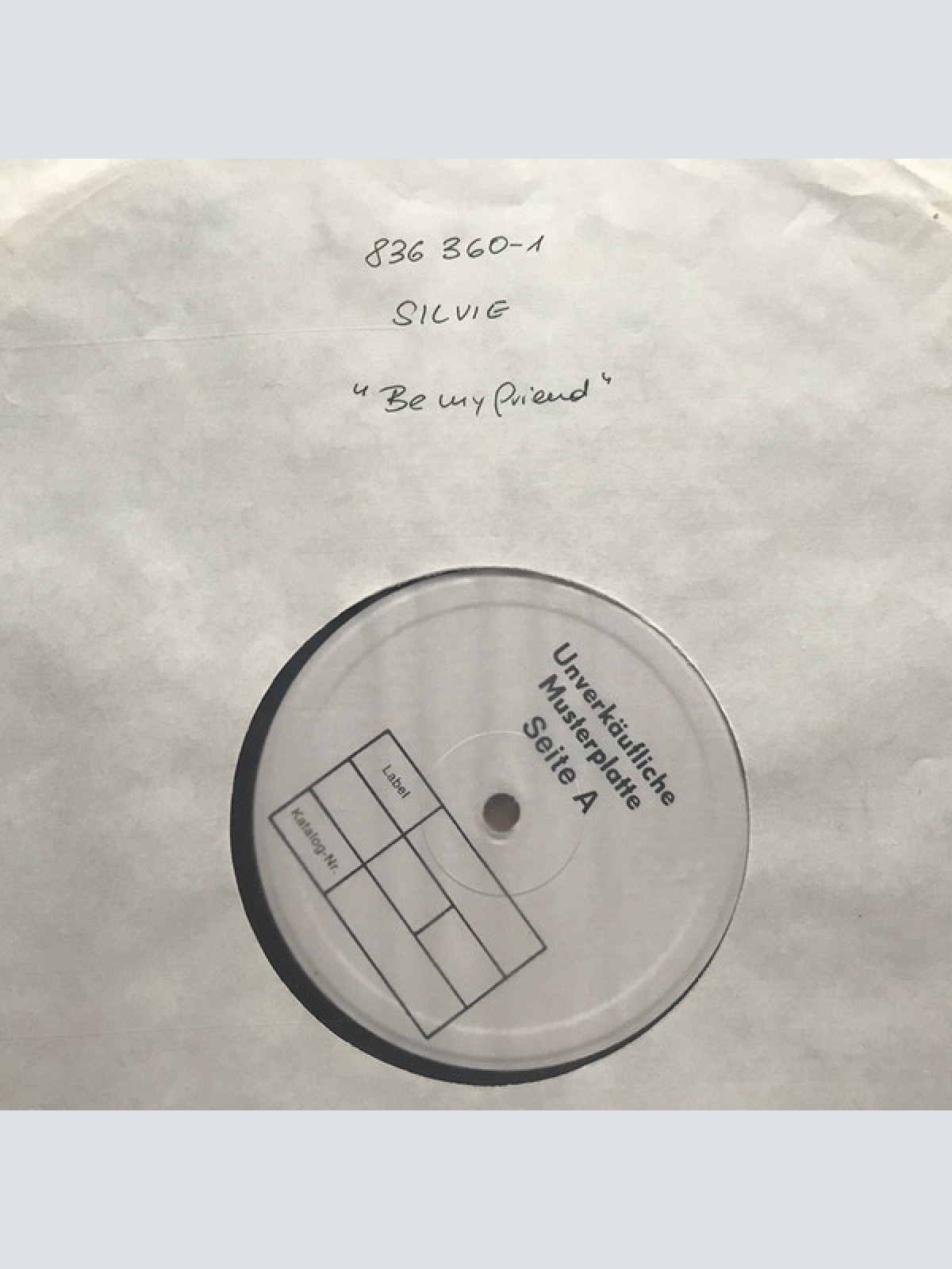 Vinyl / Silvie (2)* - Be My Friend