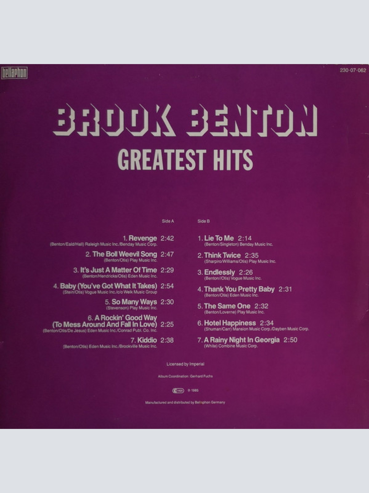 Vinyl / Brook Benton - Greatest Hits