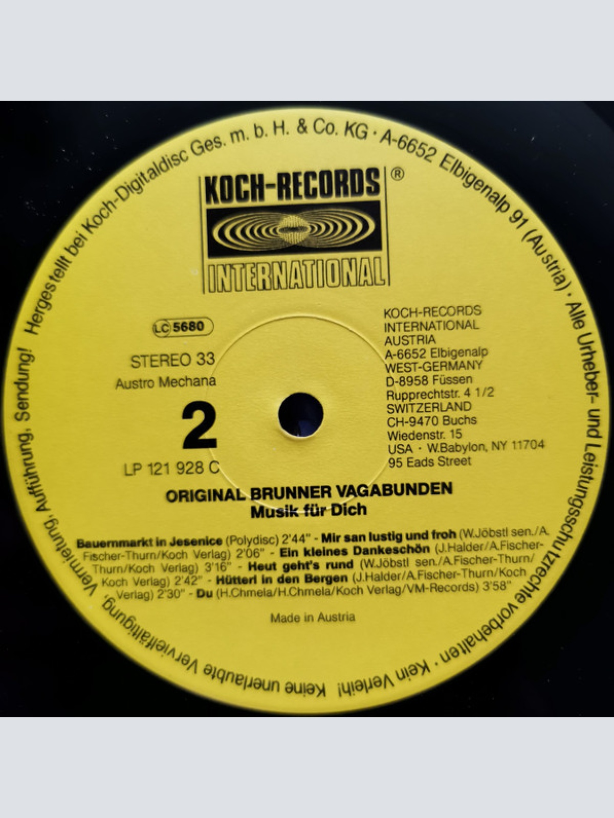 Vinyl / Orig. Brunner Vagabunden* - Musik Für Dich