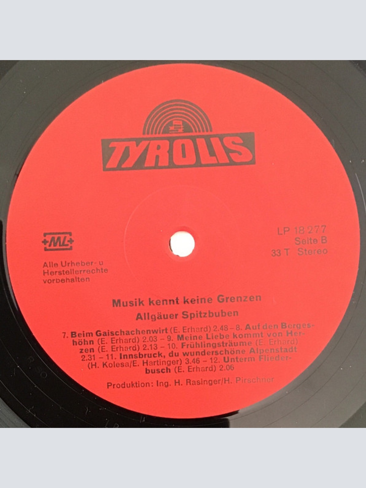 Vinyl / Allgäuer Spitzbuben - Musik Kennt Keine Grenzen