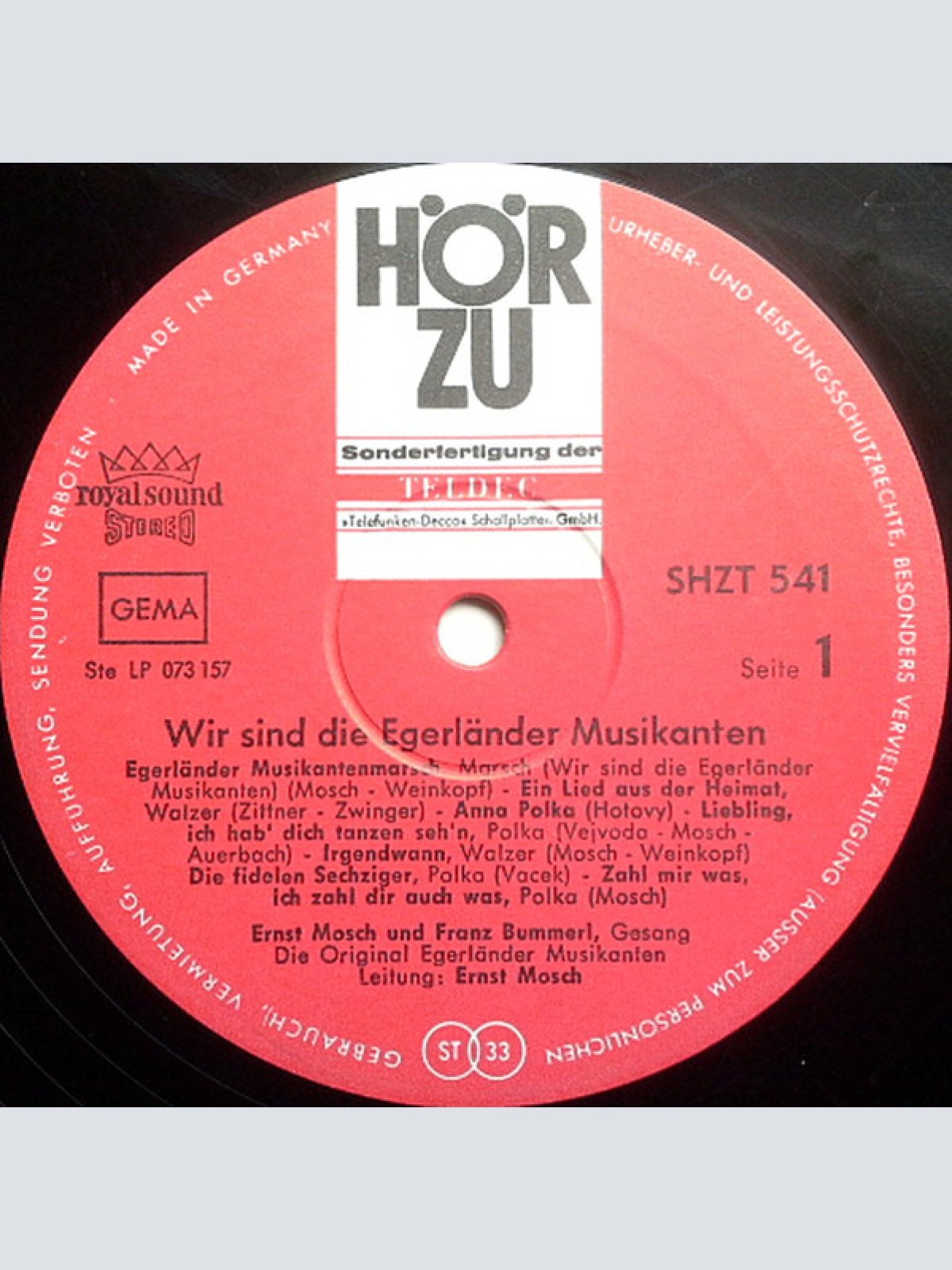 Vinyl / Ernst Mosch Und Seine Original Egerländer Musikanten - Wir Sind Die Egerländer Musikanten