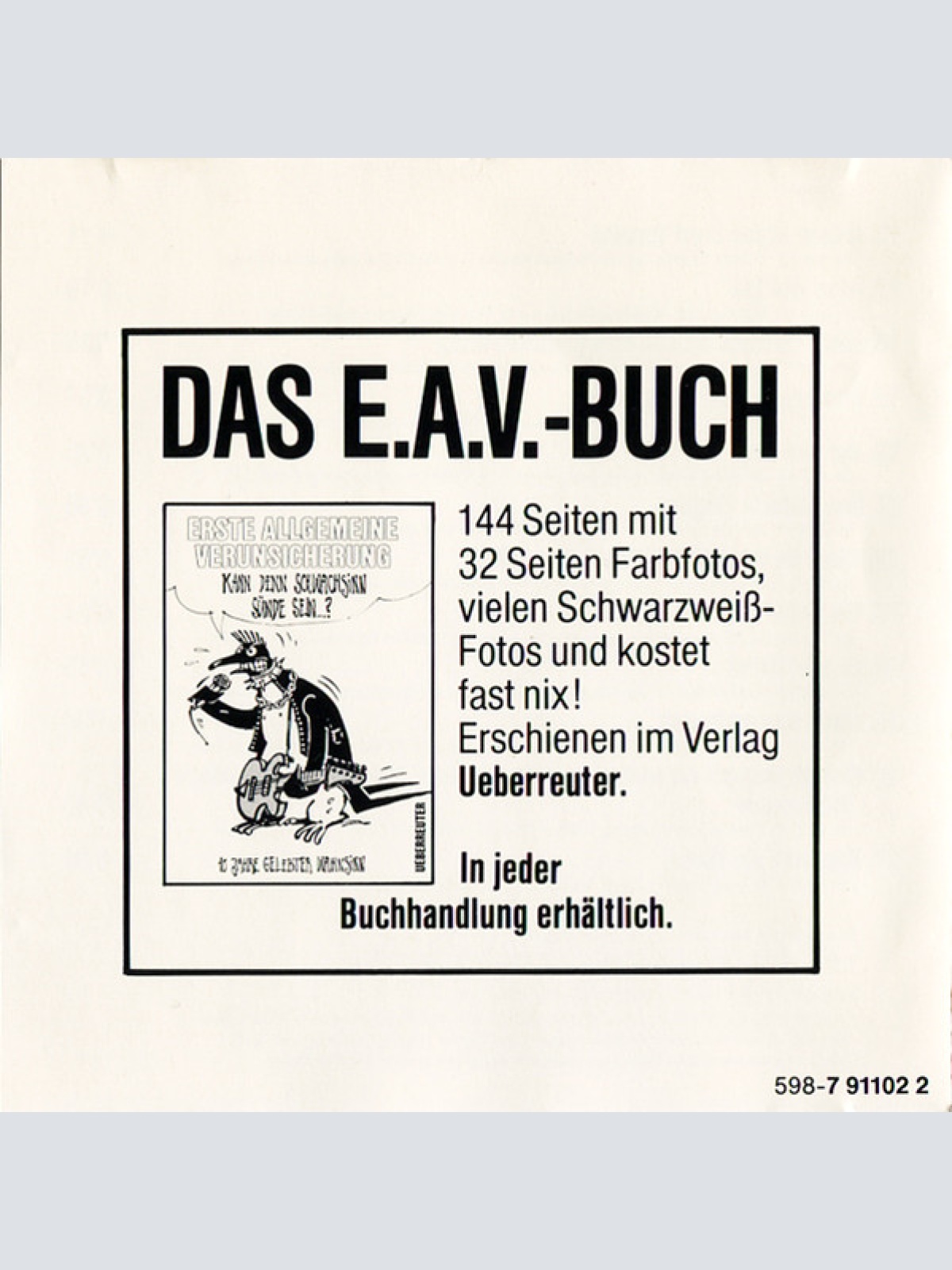 CD / Erste Allgemeine Verunsicherung* - Kann Denn Schwachsinn Sünde Sein...?