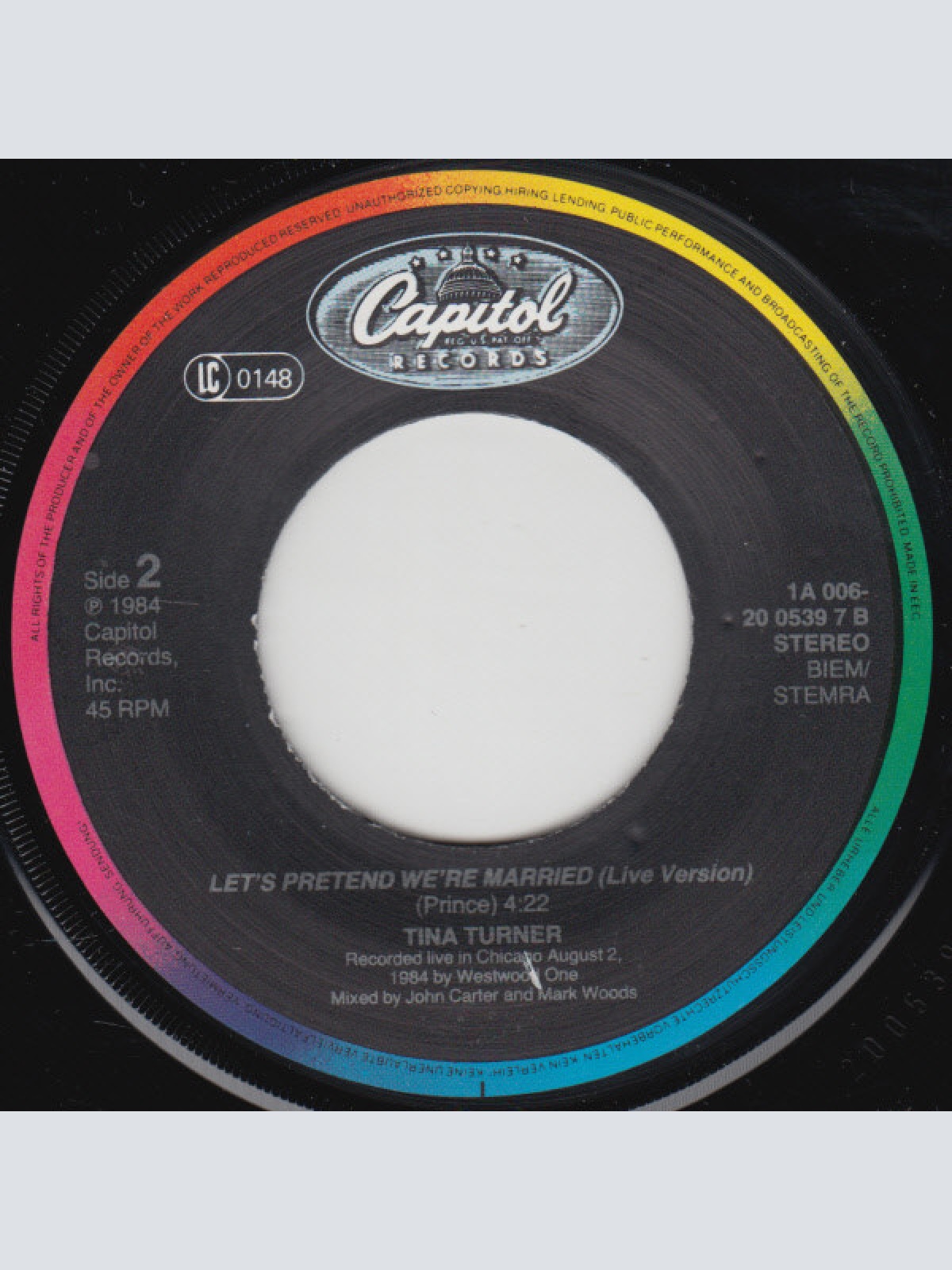 Vinyl / Tina Turner - I Can't Stand The Rain