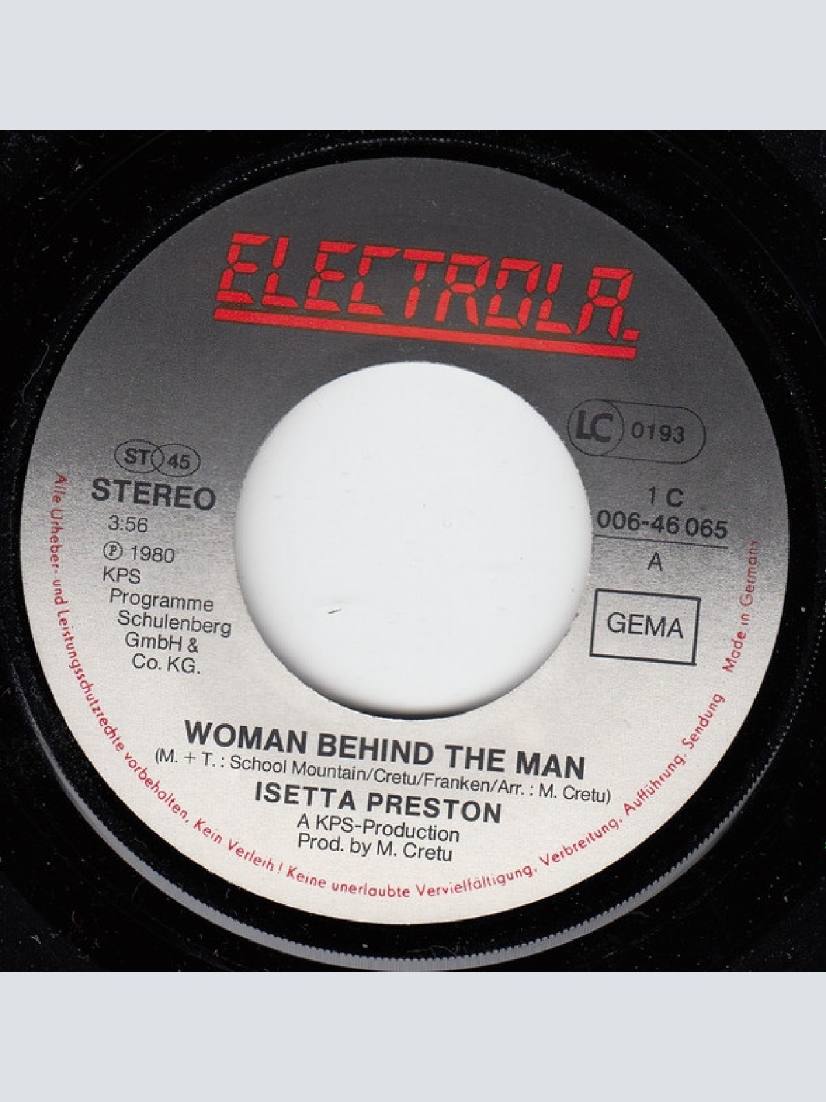 Vinyl / Isetta Preston - Woman Behind The Man