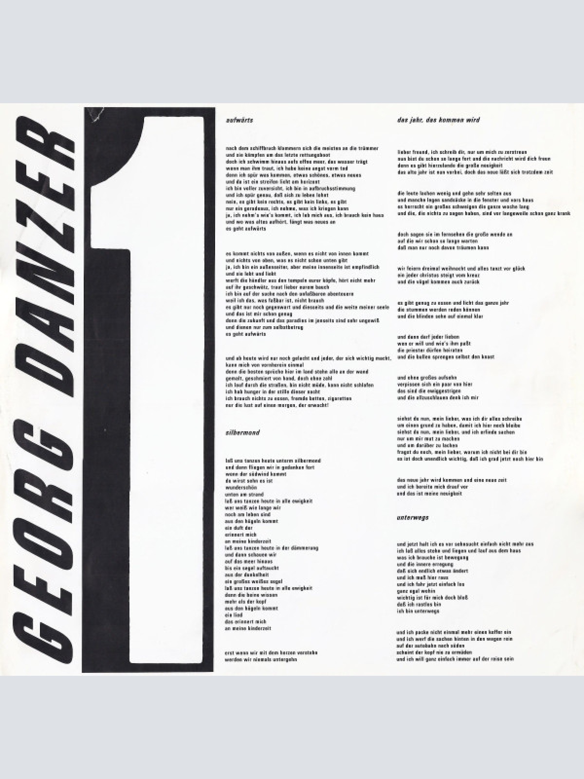 Vinyl / Georg Danzer - Weiße Pferde