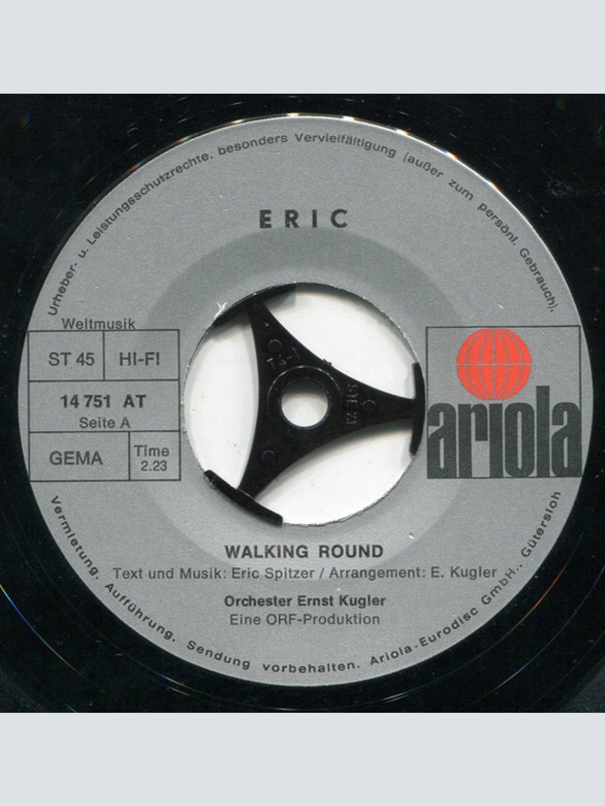 Vinyl / Eric* - Walking Round / I'm Everywhere