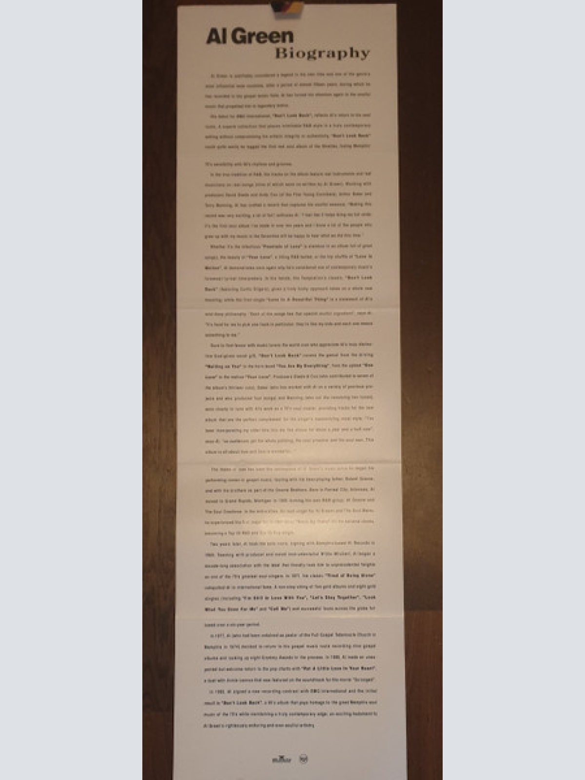 CD / Al Green - Don't Look Back