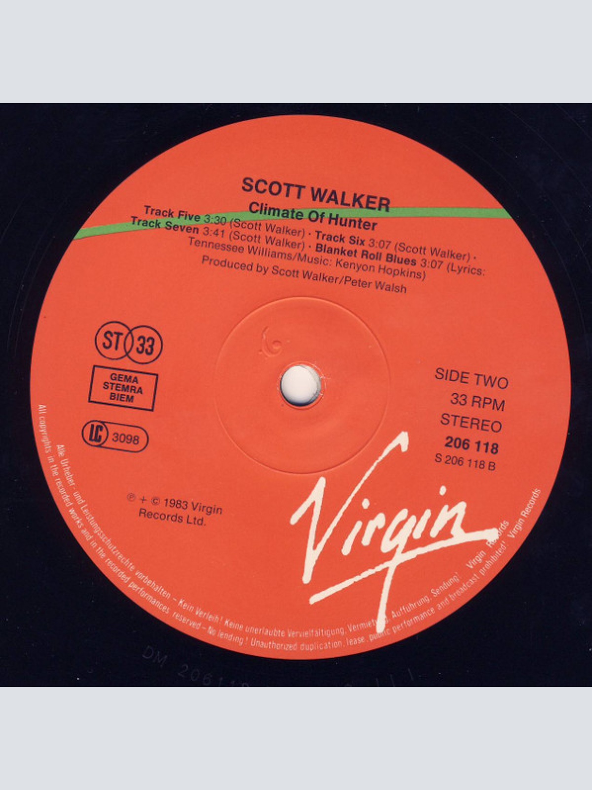 Vinyl / Scott Walker - Climate Of Hunter