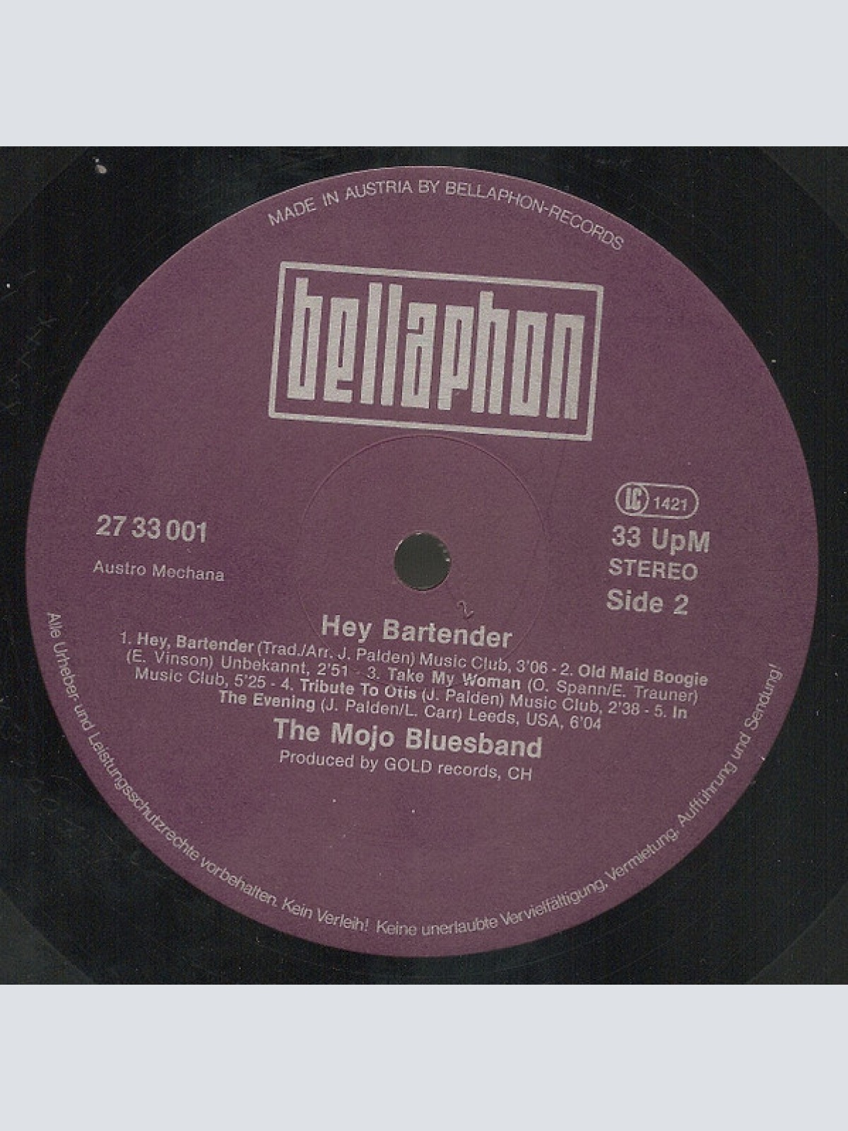 Vinyl / Mojo Blues Band - Hey, Bartender!