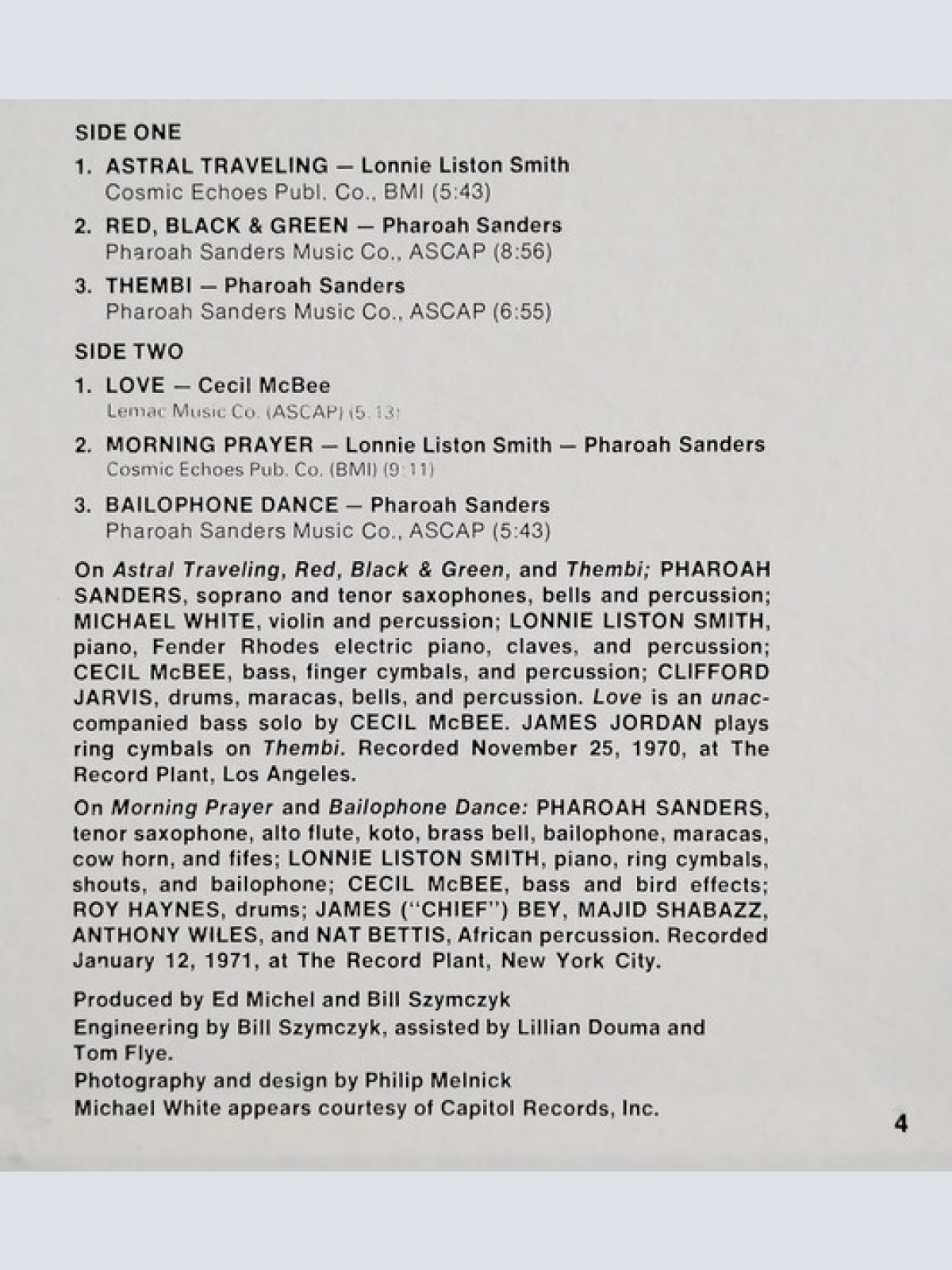 Vinyl / Pharoah Sanders - Thembi