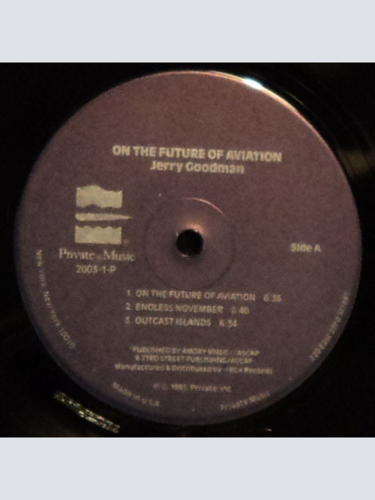 Vinyl / Jerry Goodman - On The Future Of Aviation