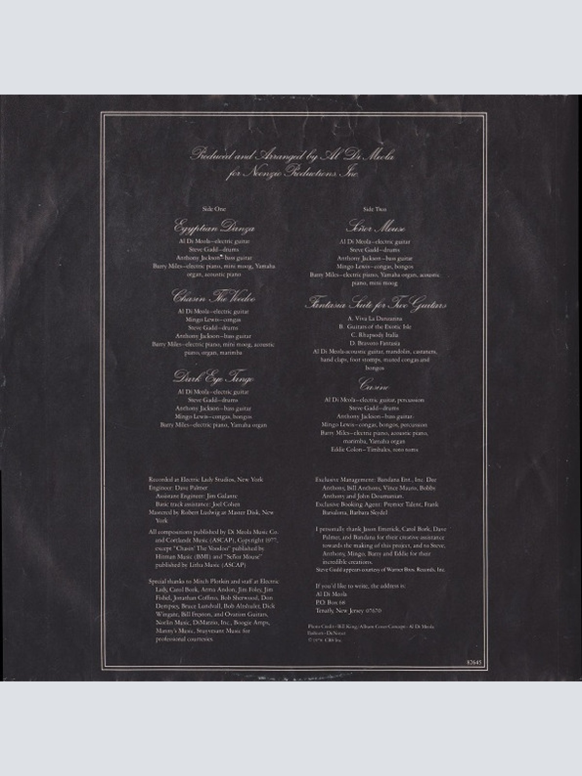 Vinyl / Al Di Meola - Casino