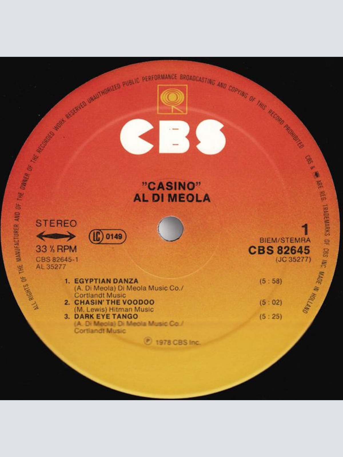 Vinyl / Al Di Meola - Casino