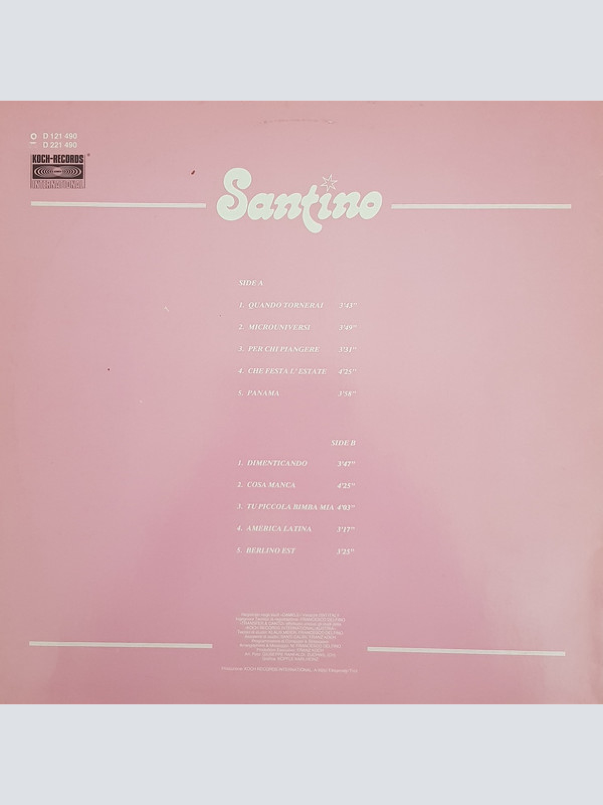 Vinyl / Santino - Amori & Città
