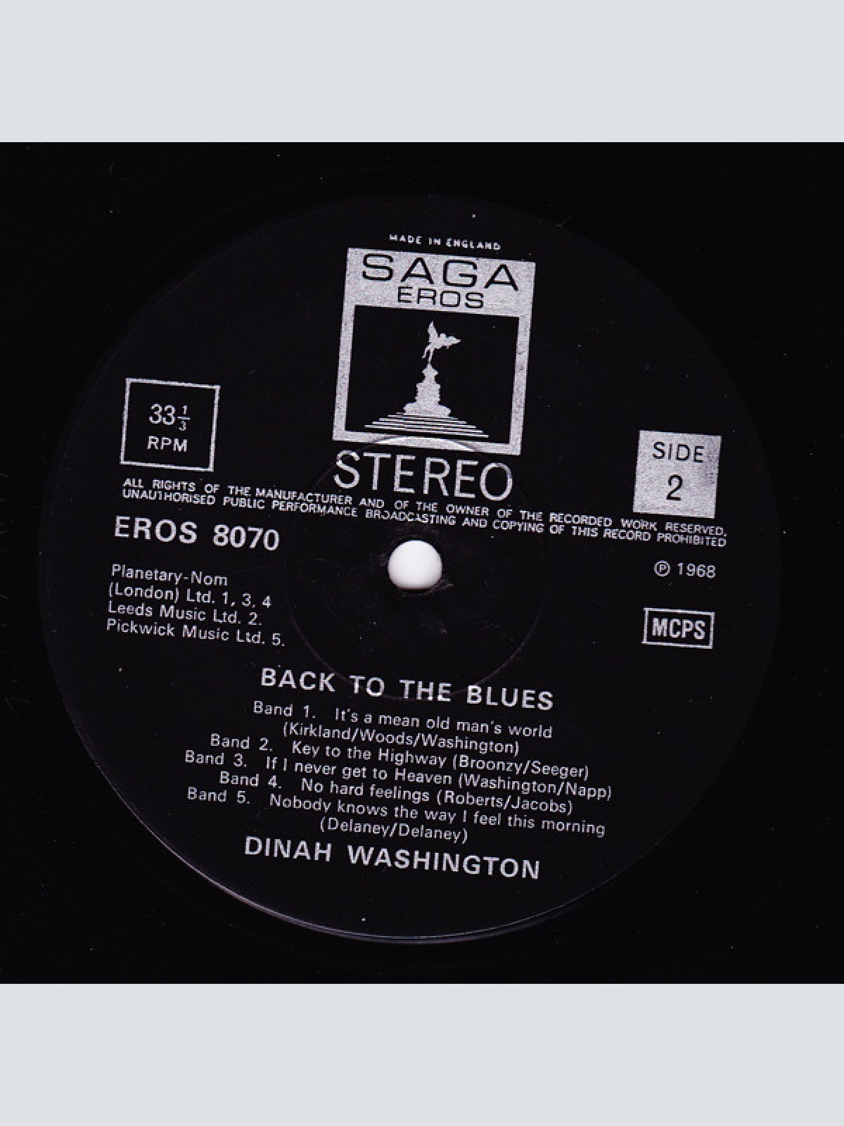 Vinyl / Dinah Washington - Back To The Blues