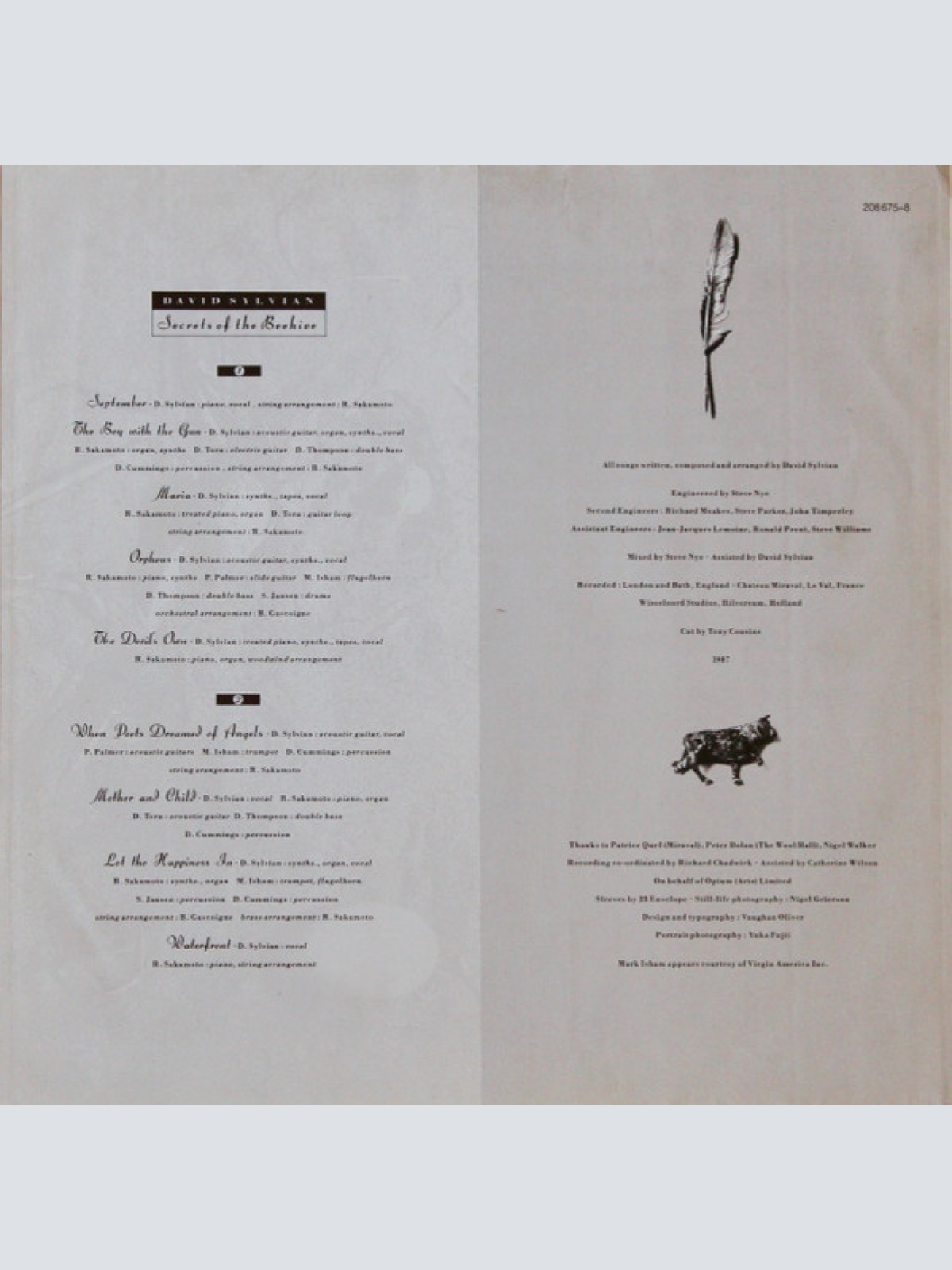 Vinyl / David Sylvian - Secrets Of The Beehive