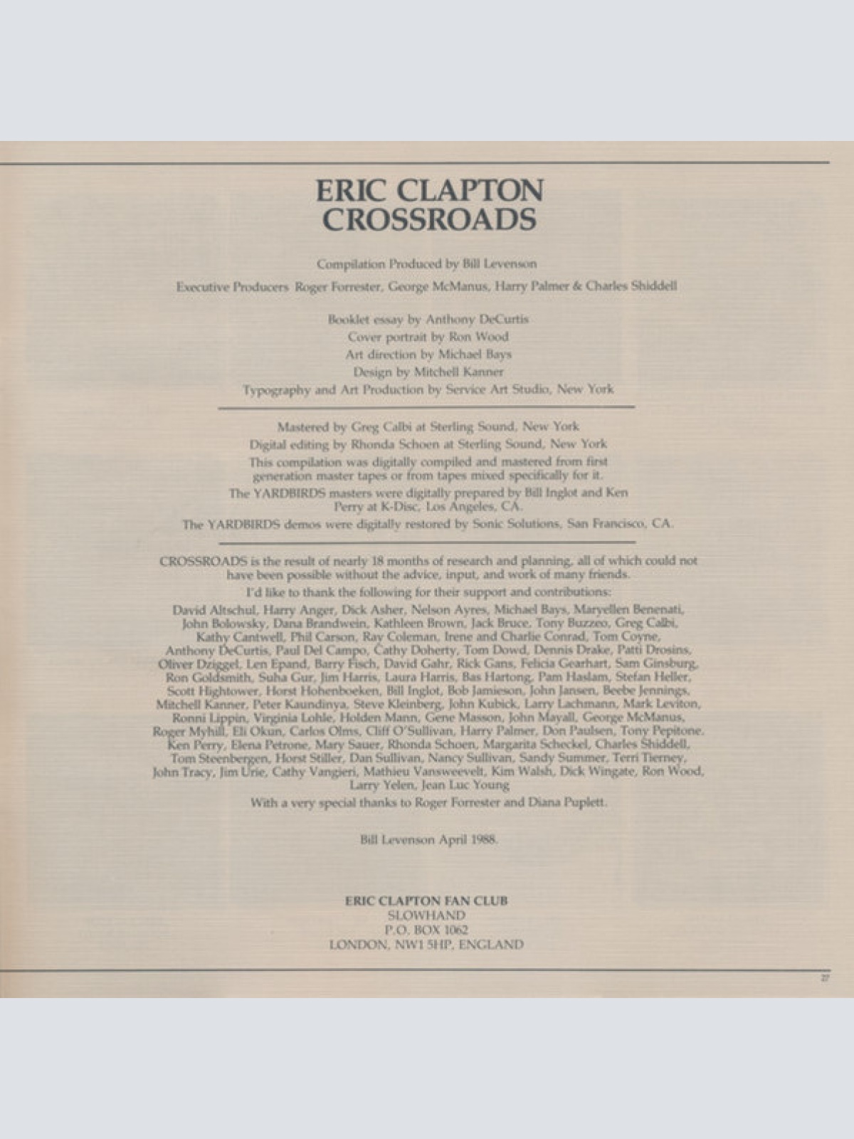 CD / Eric Clapton - Crossroads