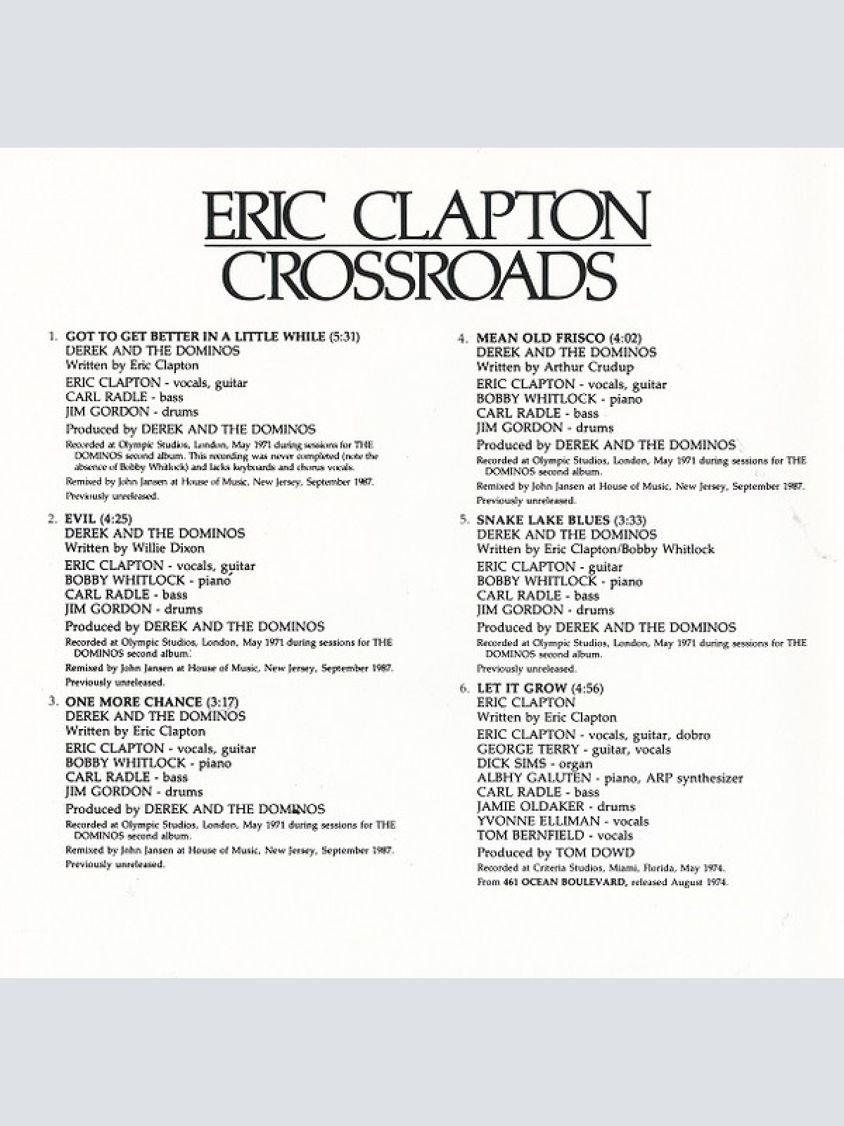 CD / Eric Clapton - Crossroads