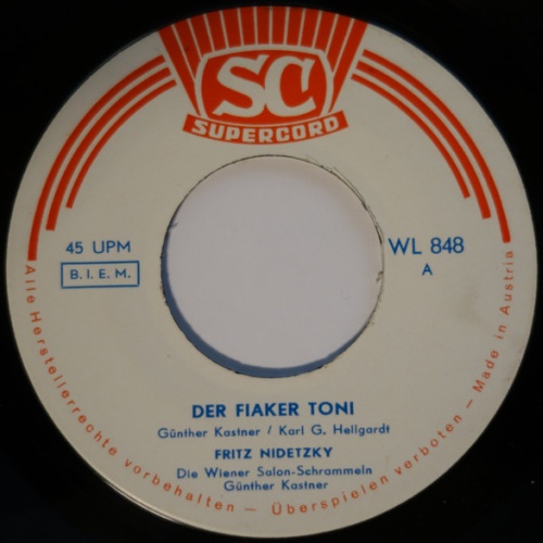 Vinyl / Fritz Nidetzky - Der Fiaker Toni
