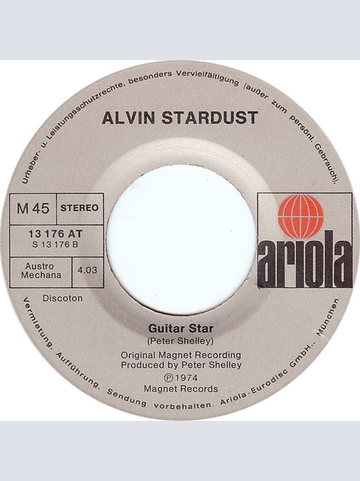 Vinyl / Alvin Stardust - Jealous Mind