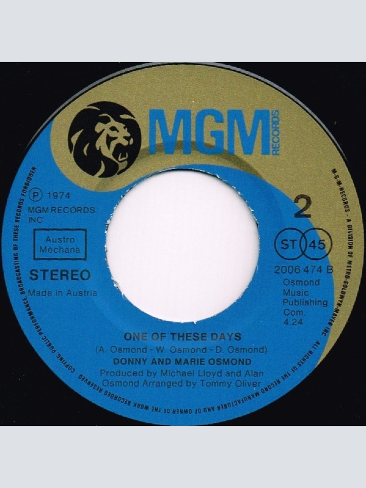 Vinyl / Donny & Marie Osmond - Morning Side Of The Mountain