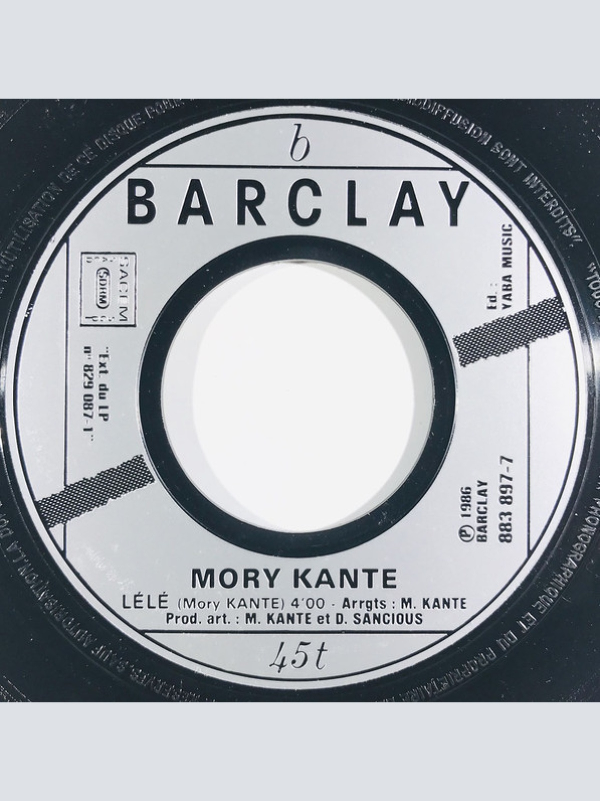 Vinyl / Mory Kanté - Nonsense (Apartheid)