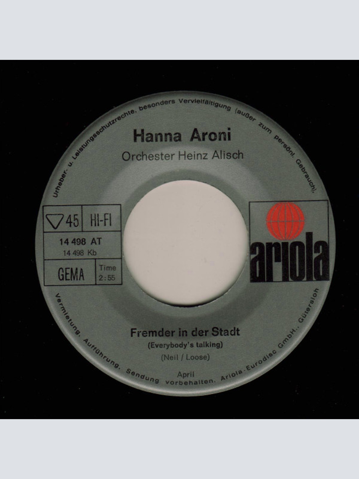 Vinyl / Hanna Aroni - Was Weiß Die Welt
