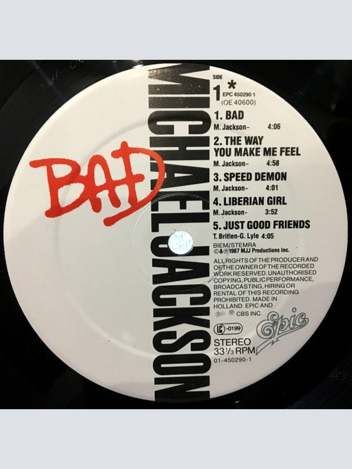 Vinyl / Michael Jackson - Bad