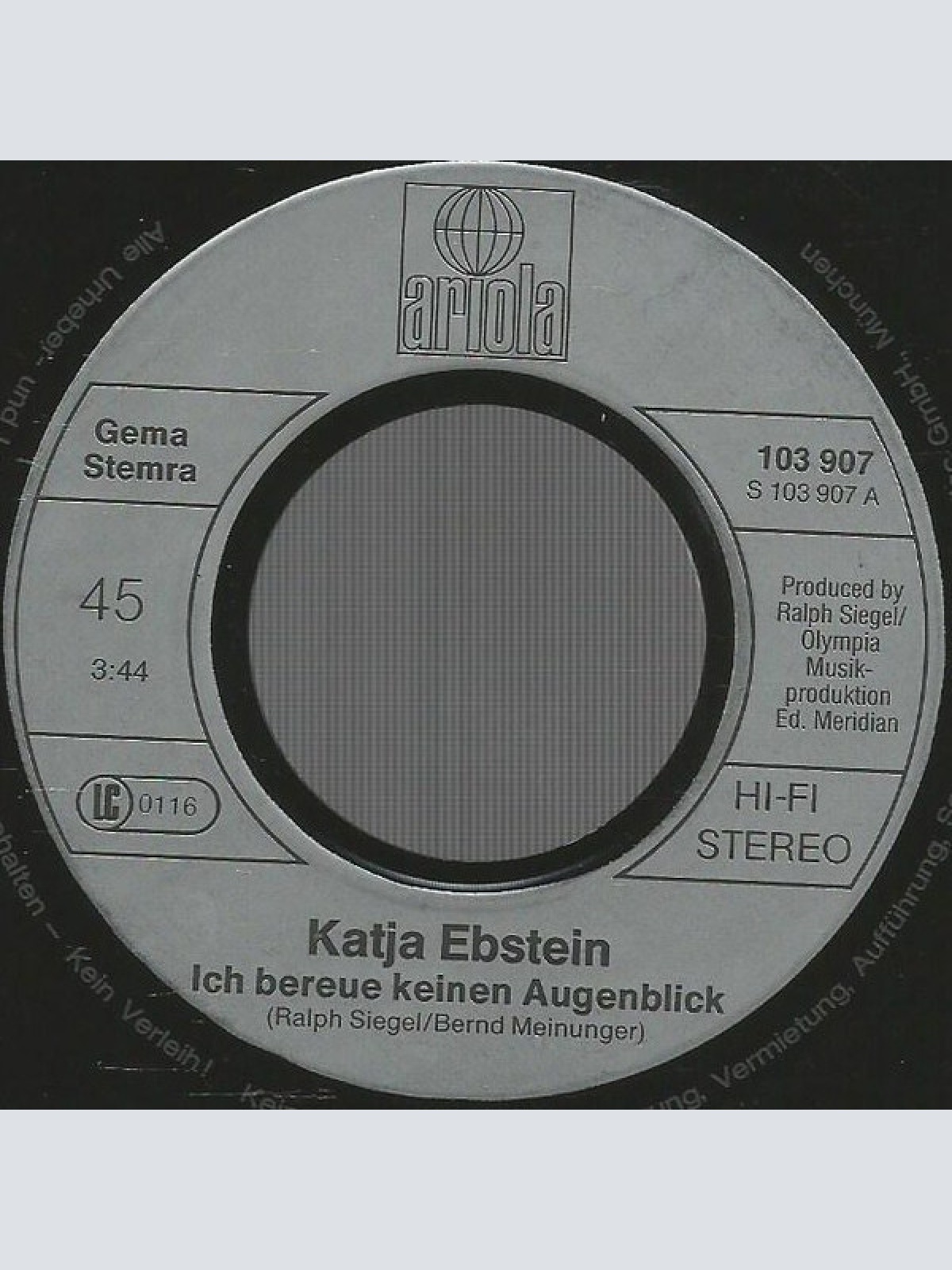 Vinyl / Katja Ebstein - Ich Bereue Keinen Augenblick