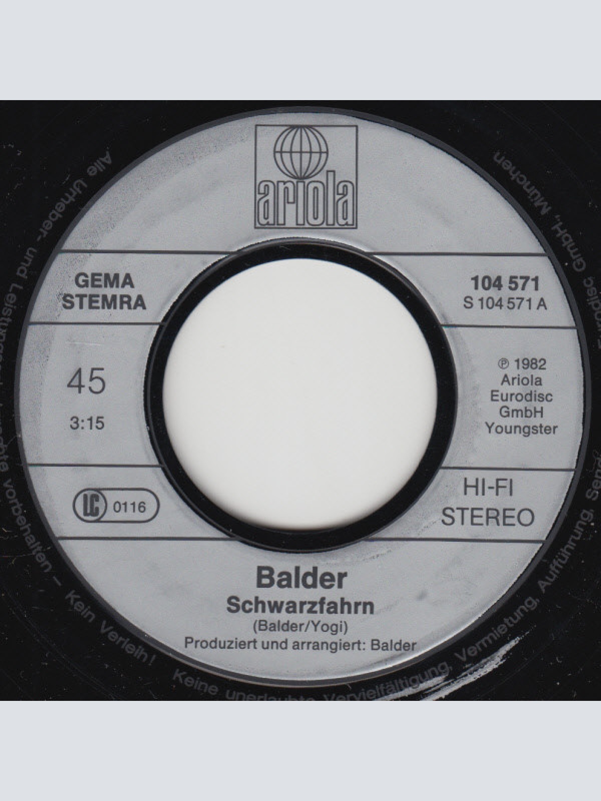 Vinyl / Balder* - Schwarzfahrn