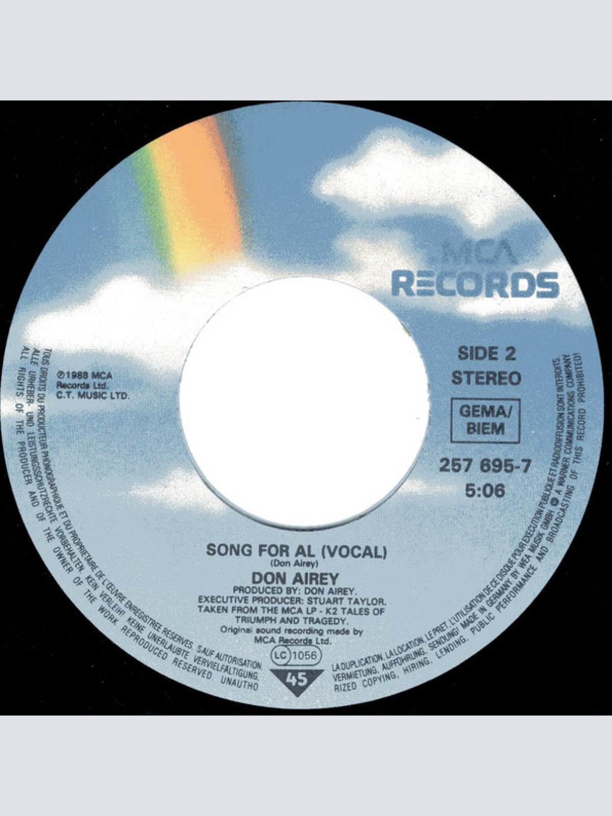 Vinyl / Don Airey - Song For Al