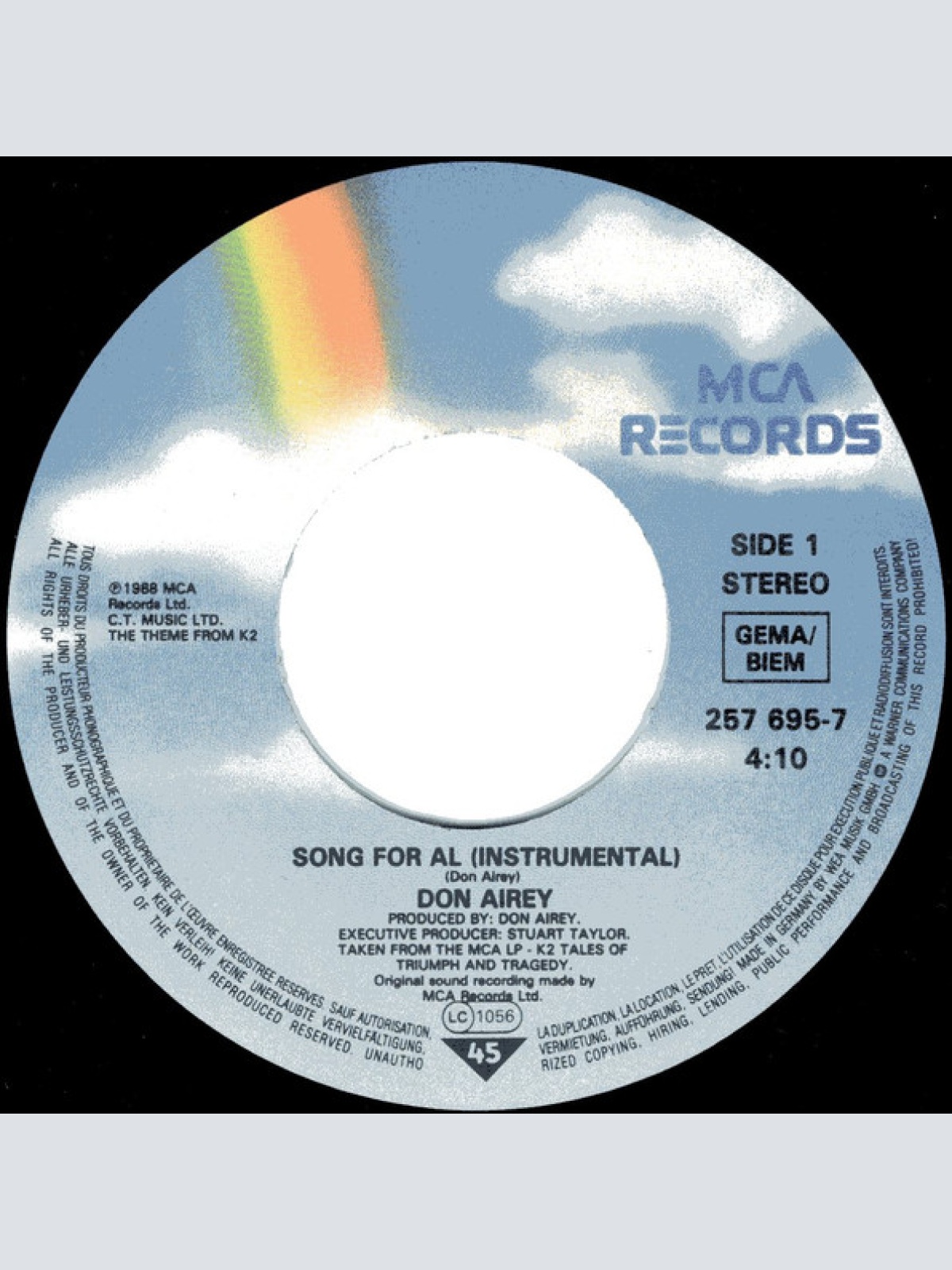 Vinyl / Don Airey - Song For Al