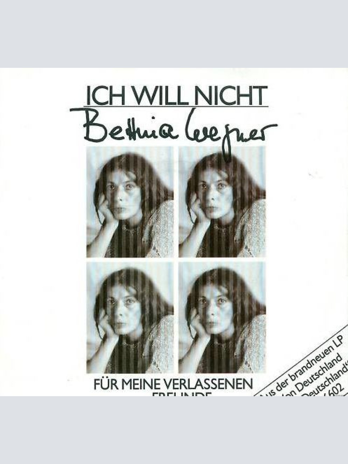 Vinyl / Bettina Wegner - Ich Will Nicht