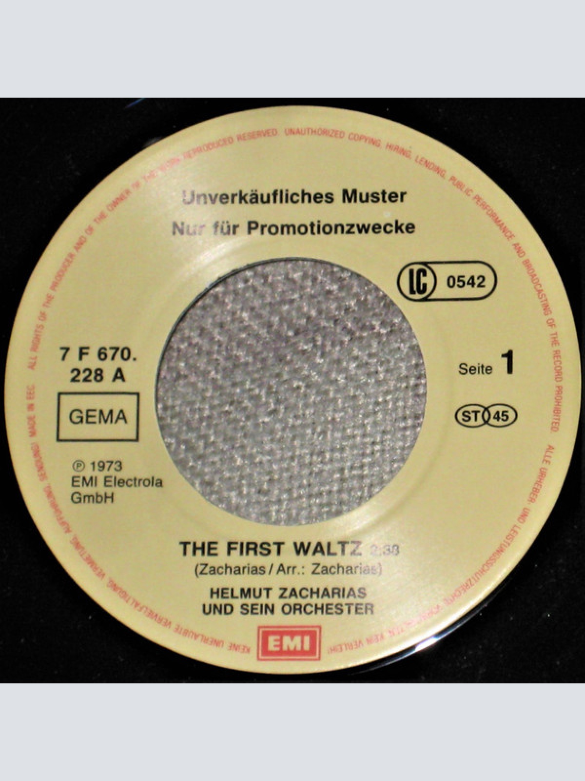 Vinyl / Helmut Zacharias Und Sein Orchester* - The First Waltz