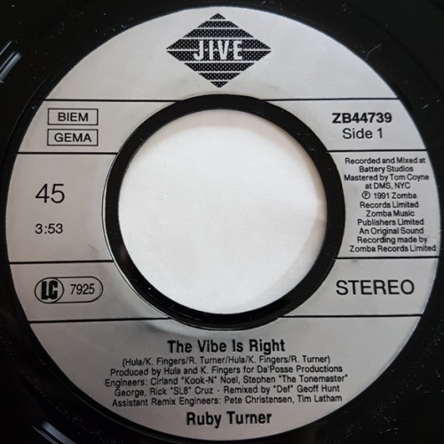 Vinyl / Ruby Turner - The Vibe Is Right